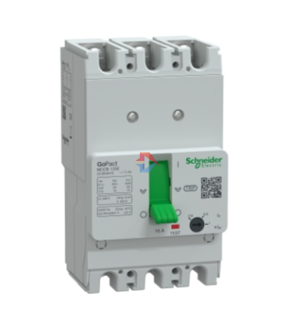 Cầu dao tự động MCCB GoPact 125E, 3P Icu=15kA @415Vac, chỉnh định 0.8-1xIn, Schneider