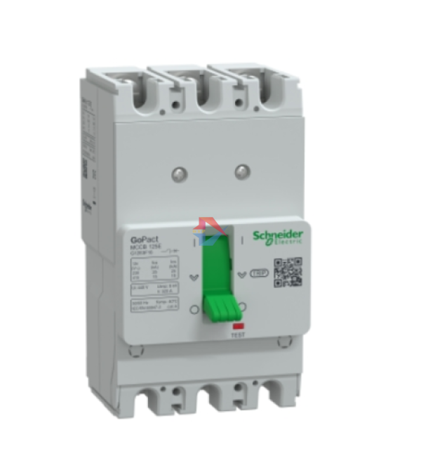 Cầu dao tự động MCCB GoPact 125E, 3P Icu=15kA @415Vac, không chỉnh định, Schneider