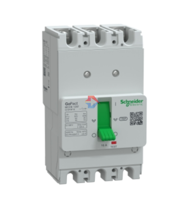 Cầu dao tự động MCCB GoPact 125F, 3P Icu=30kA @415Vac, không chỉnh định, Schneider