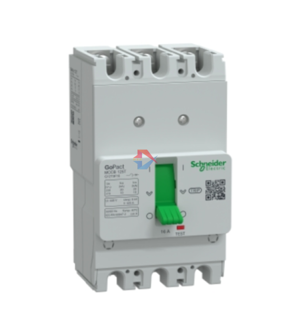 Cầu dao tự động MCCB GoPact 125T, 3P, Icu=10kA @415Vac, không chỉnh định, Schneider