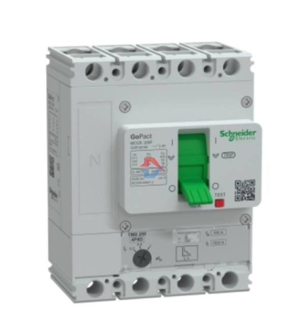 Cầu dao tự động MCCB GoPact 200F, 4P Icu=36kA @415Vac, chỉnh định 0.7-1xIn, Schneider